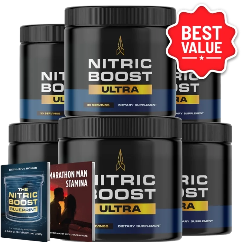 Nitric Boost Ultra Natural Men's Wellness Formula — 6 Bottle / 180 Day Pack